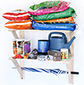Contents:- 2 x boxes = 8 x slats (shelf), 4 x wall brackets (support)<br/>
Heavy duty shelving support fertilizer bags with ease!