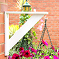 Use the spare bracket to decorate your home with either a hanging basket or bird feeder or more!